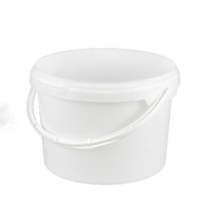 2.5lt plastic white bucket (no lid)