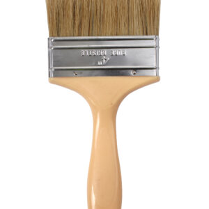 4" Natural bristle brush - Plastic Handle