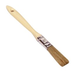 0.5" Natural bristle brush - Plastic Handle