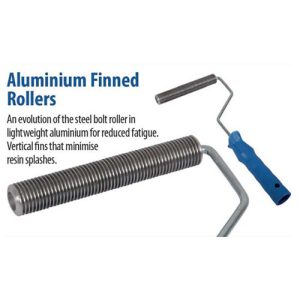 100mm x 22mm ALUMINIUM FINNED ROLLER