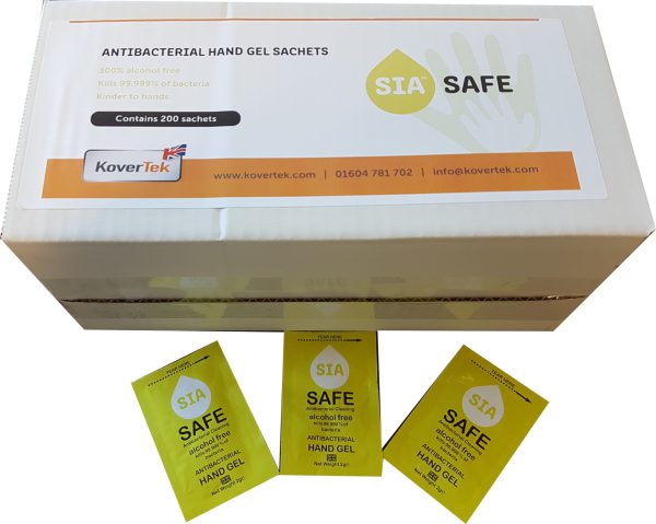 Antibacterial Hand Sanitiser 2g Sachets (200 ber box) meet BS EN1276