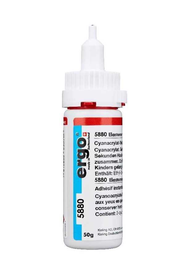 Kisling Ergo 5880 Flexible Black Cyanoacrylate Adhesive 50g
